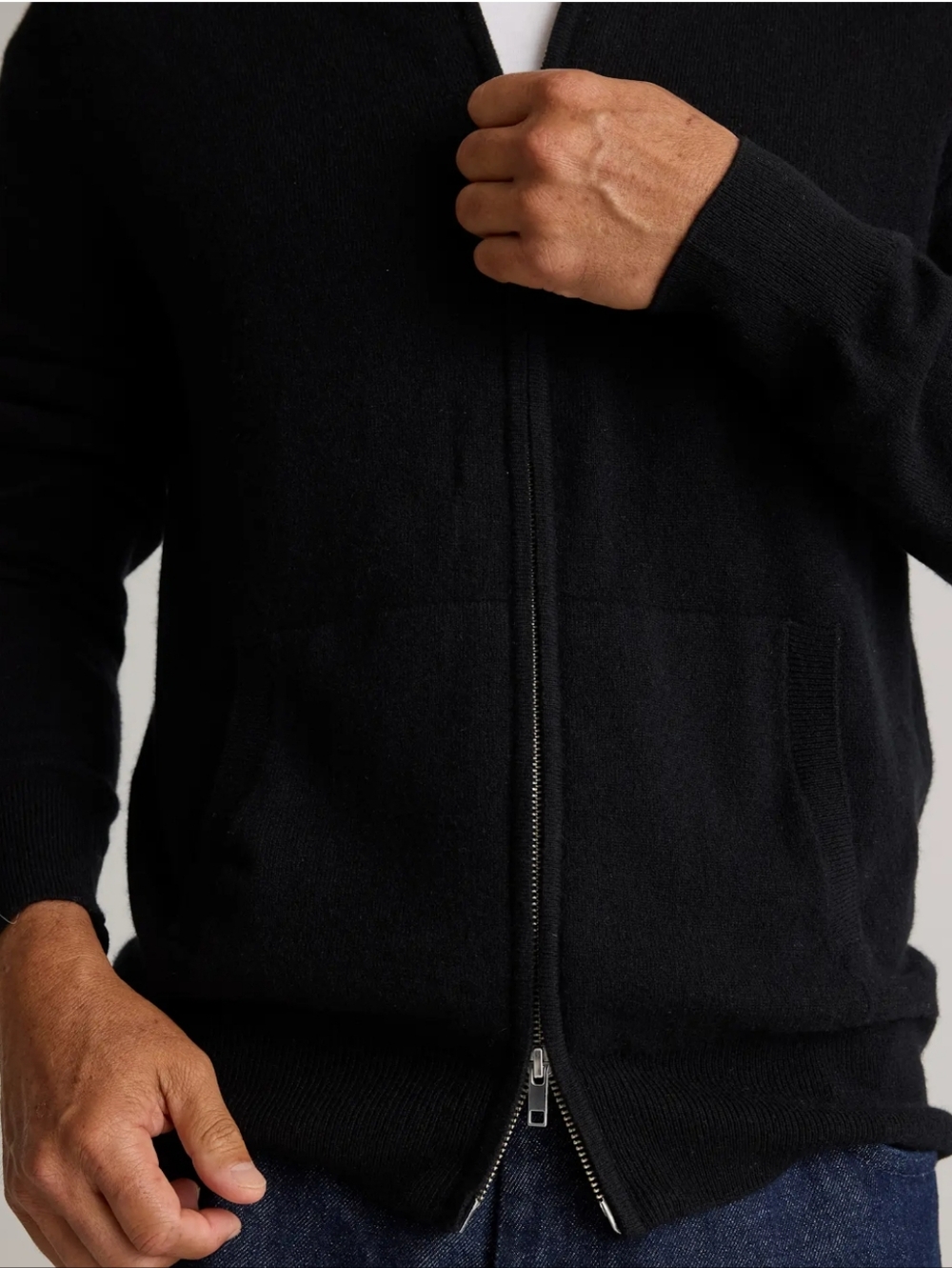 Quince Mongolian Cashmere Full Zip Sweater - S - Picture 2 of 8